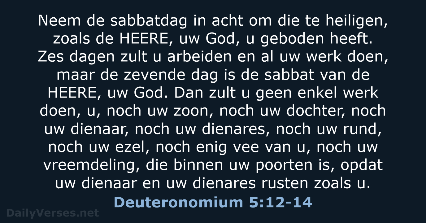 Deuteronomium 5:12-14 - HSV