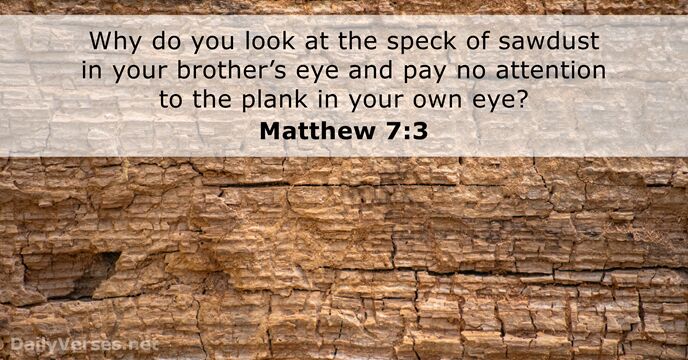 Matthew 7:3