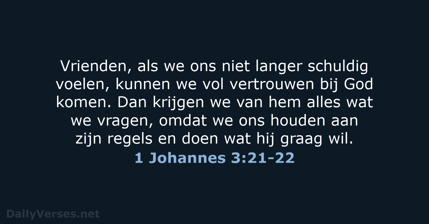 1 Johannes 3:21-22 - BGT