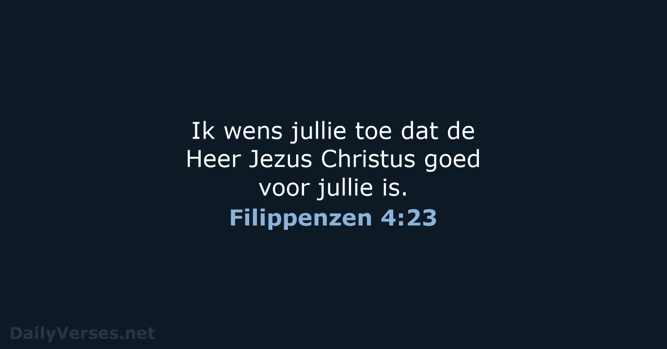 Filippenzen 4:23 - BGT