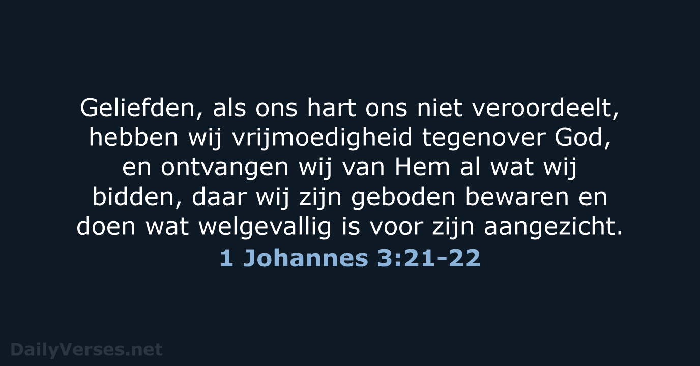 1 Johannes 3:21-22 - NBG