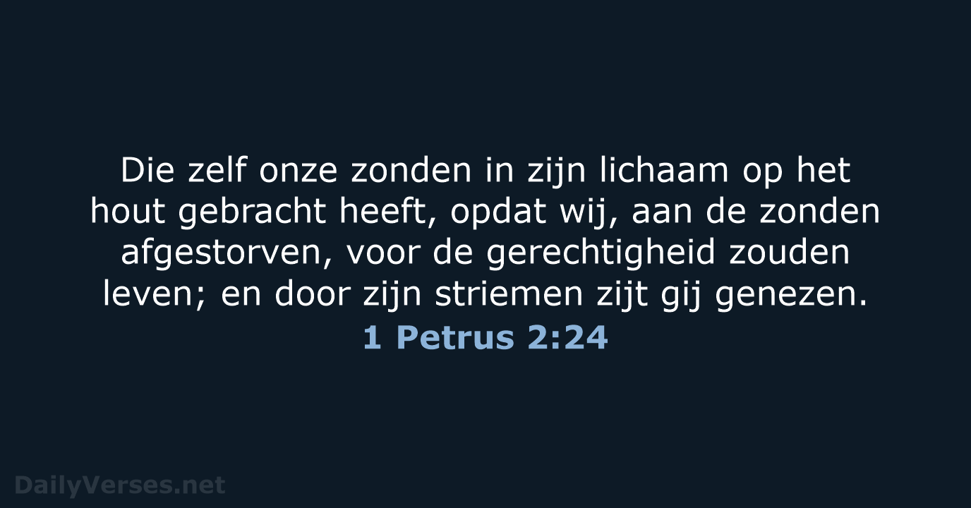 1 Petrus 2:24 - NBG