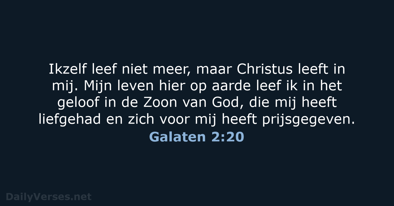 Galaten 2:20 - NBV21