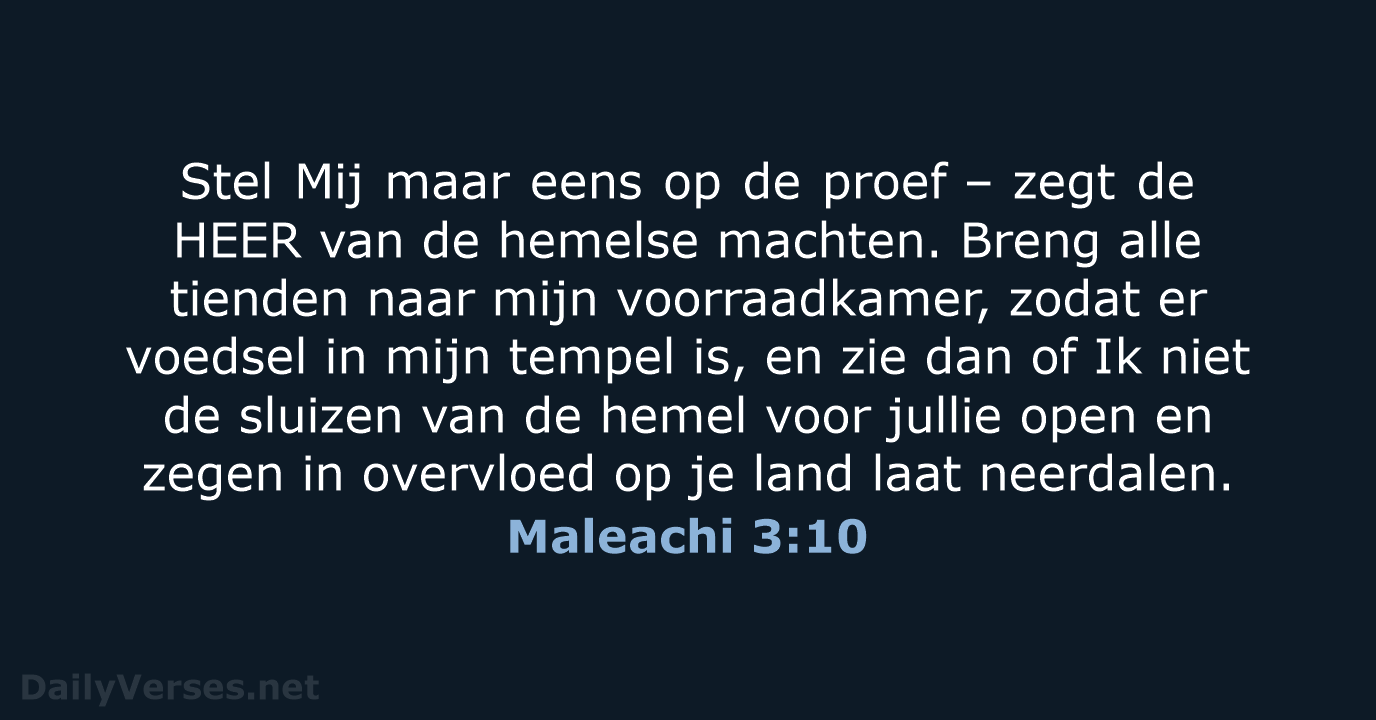 Maleachi 3:10 - NBV21