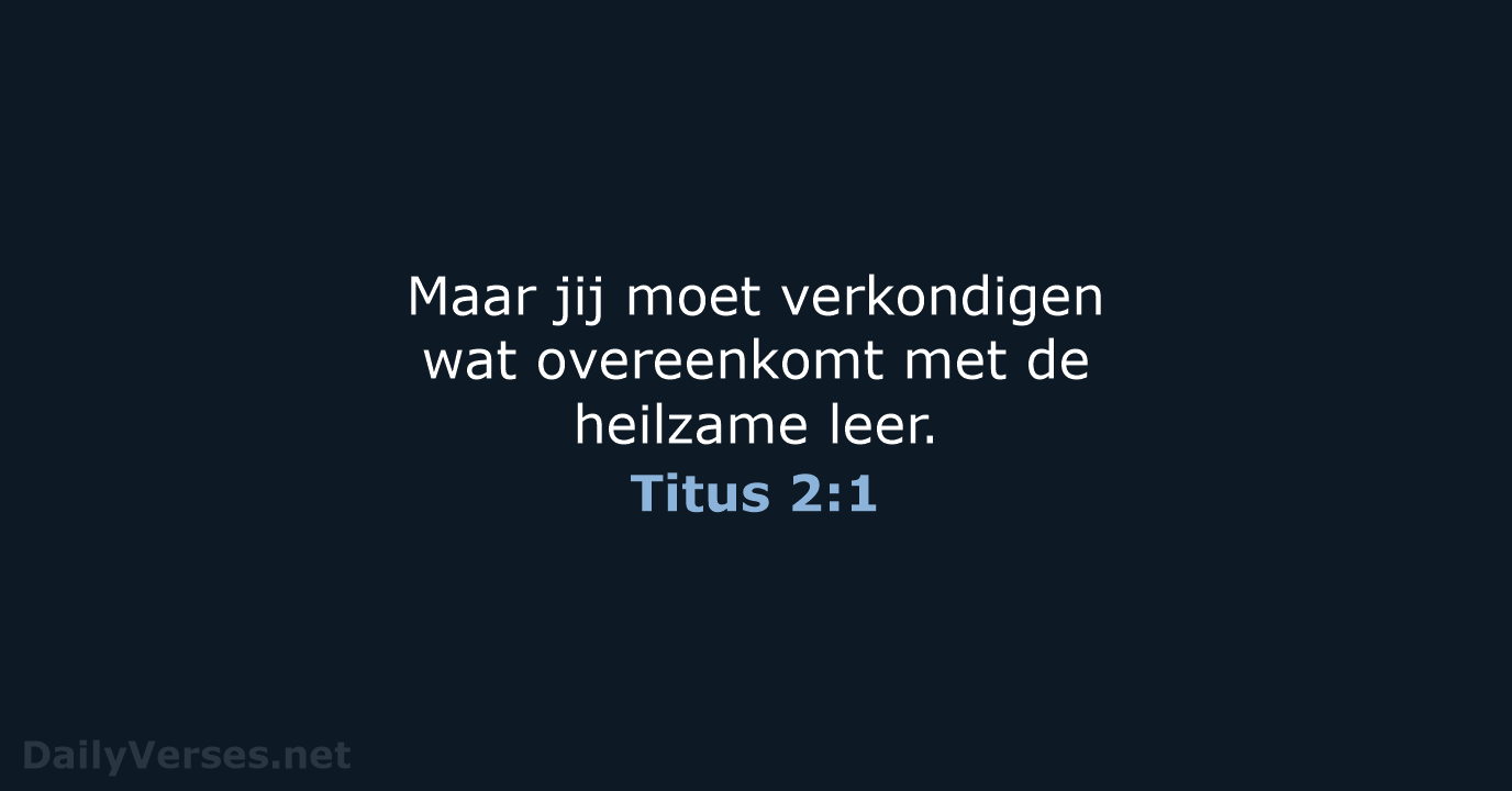Titus 2:1 - NBV21